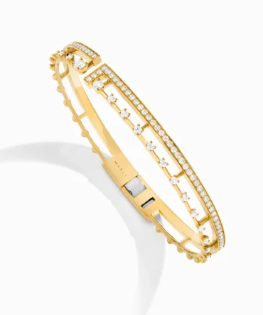 Avenues Open Hinged Bracelet, Diamond